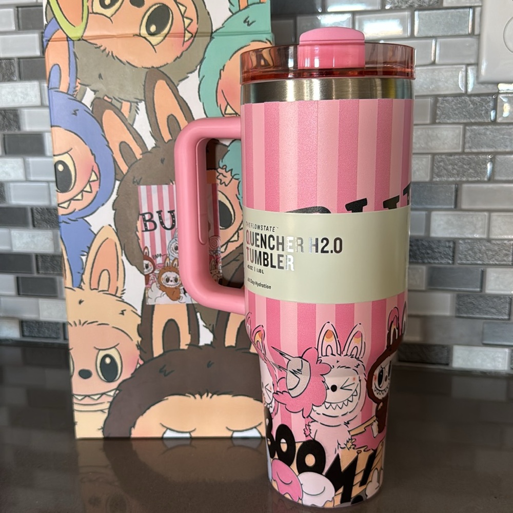 Stanley The Quencher H2.0 Flowstate Tumbler | 40 OZ / Labubu-Help Me / BRAND NEW - Picture 7 of 13